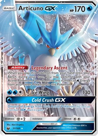 Image of Articuno GX 031/168  - Holofoil SM  Celestial Storm - Ultra Rare