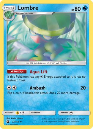 Image of Lombre 037/168  - Reverse Holofoil SM  Celestial Storm - Uncommon