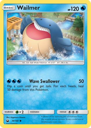 Image of Wailmer 039  SM  Celestial Storm - Common