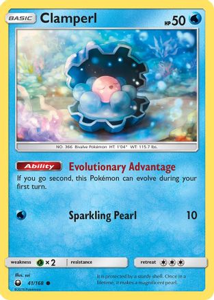 Image of Clamperl 041/168  SM  Celestial Storm - Common