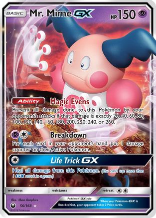 Image of Mr. Mime GX 056/168  - Holofoil SM  Celestial Storm - Ultra Rare