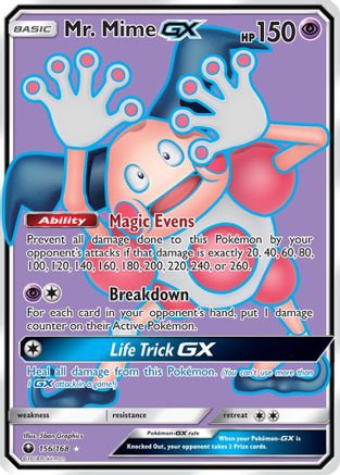 Image of Mr. Mime GX (Full Art) 156  - Holofoil SM  Celestial Storm - Ultra Rare