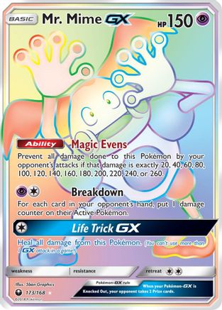 Image of Mr. Mime GX (Secret) 173  - Holofoil SM  Celestial Storm - Secret Rare