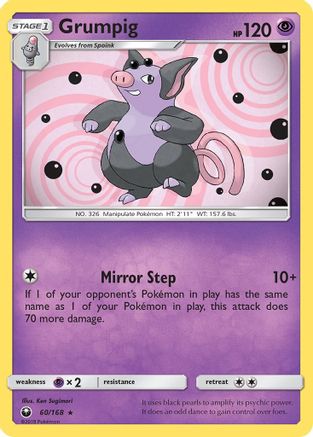 Image of Grumpig 060  - Reverse Holofoil SM  Celestial Storm - Rare