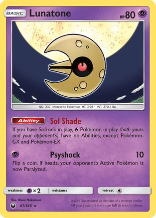 Image of Lunatone 061  - Reverse Holofoil SM  Celestial Storm - Holo Rare
