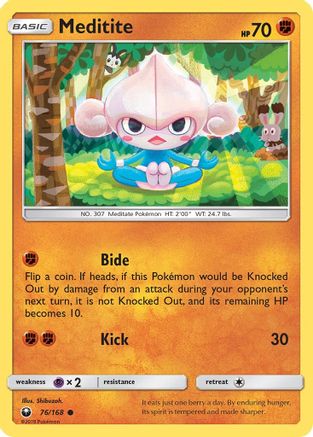 Image of Meditite 076/168  - Reverse Holofoil SM  Celestial Storm - Common