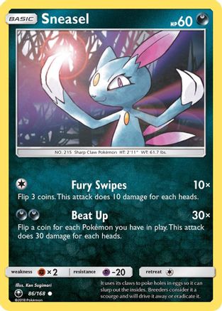 Image of Sneasel 086/168  SM  Celestial Storm - Common