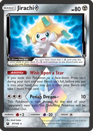 Image of Jirachi Prism Star 097/168  - Holofoil SM  Celestial Storm - Prism Rare