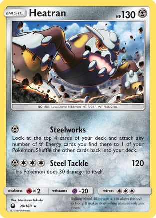 Image of Heatran 098  - Holofoil SM  Celestial Storm - Holo Rare