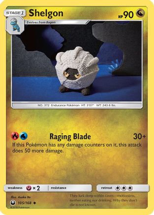 Image of Shelgon 105/168  - Reverse Holofoil SM  Celestial Storm - Uncommon
