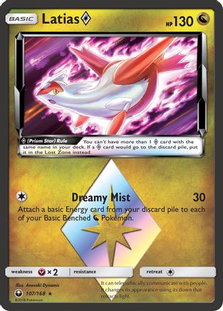 Image of Latias Prism Star 107/168  - Holofoil SM  Celestial Storm - Prism Rare