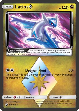 Image of Latios Prism Star 108/168  - Holofoil SM  Celestial Storm - Prism Rare
