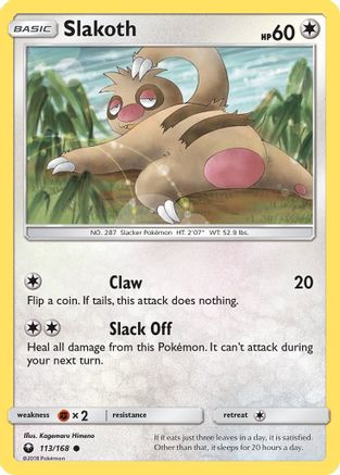 Image of Slakoth 113  SM  Celestial Storm - Common