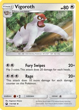 Image of Vigoroth 114  SM  Celestial Storm - Uncommon