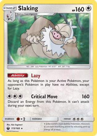 Image of Slaking 115  - Reverse Holofoil SM  Celestial Storm - Holo Rare