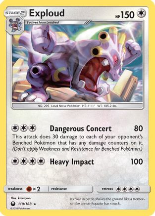 Image of Exploud 119  - Reverse Holofoil SM  Celestial Storm - Rare