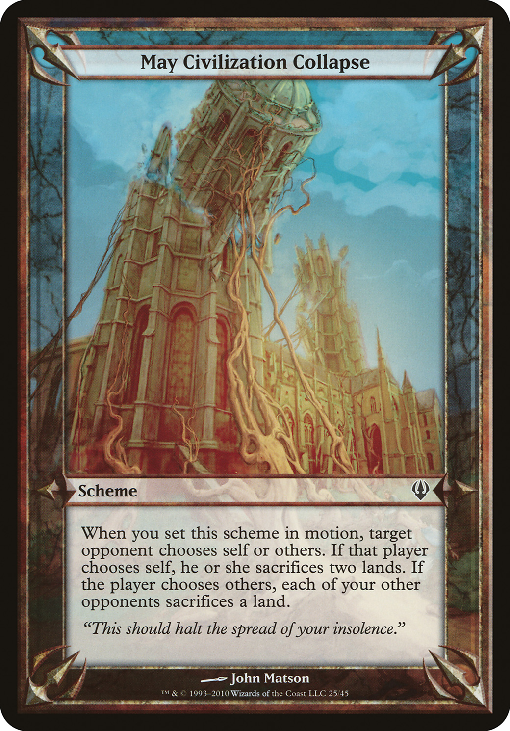 Image of May Civilization Collapse (Archenemy) (OVER-) - Archenemy Schemes