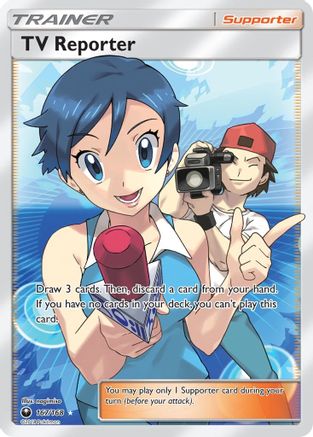 Image of TV Reporter (Full Art) 167  - Holofoil SM  Celestial Storm - Ultra Rare