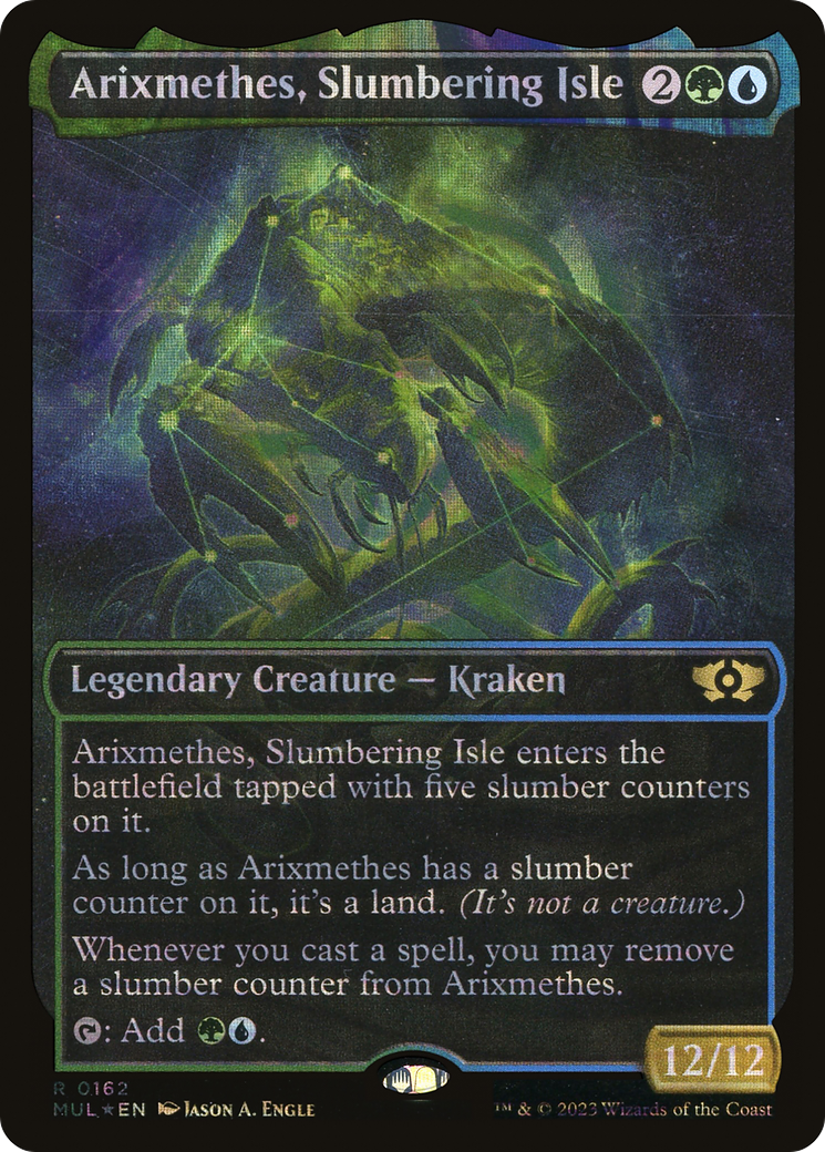 Image of Arixmethes, Slumbering Isle (Halo Foil) (MUL-162) - Multiverse Legends: (Showcase) Foil