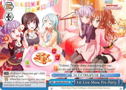 Image of 1st Live Show Pre-Party (BD/W54-TE18 TD) - BanG Dream! Girls Band Party!