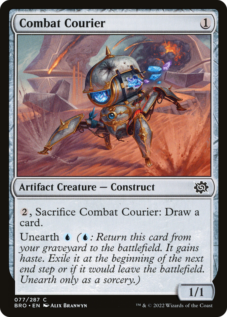 Image of Combat Courier (BRO-077) - The Brothers' War Foil