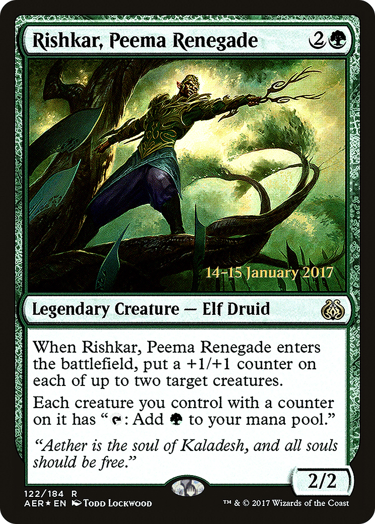 Image of Rishkar, Peema Renegade (PRE-122) - Aether Revolt Promos Foil