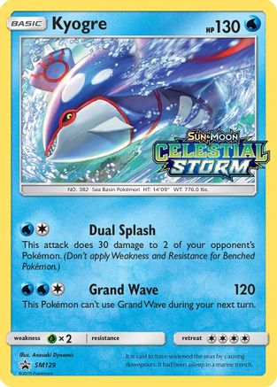 Image of Kyogre SM129  - Holofoil SM Promos - Promo
