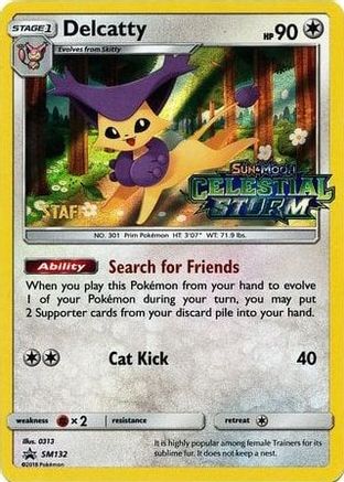 Image of Delcatty (Prerelease) [Staff] SM132  - Holofoil SM Promos - Promo