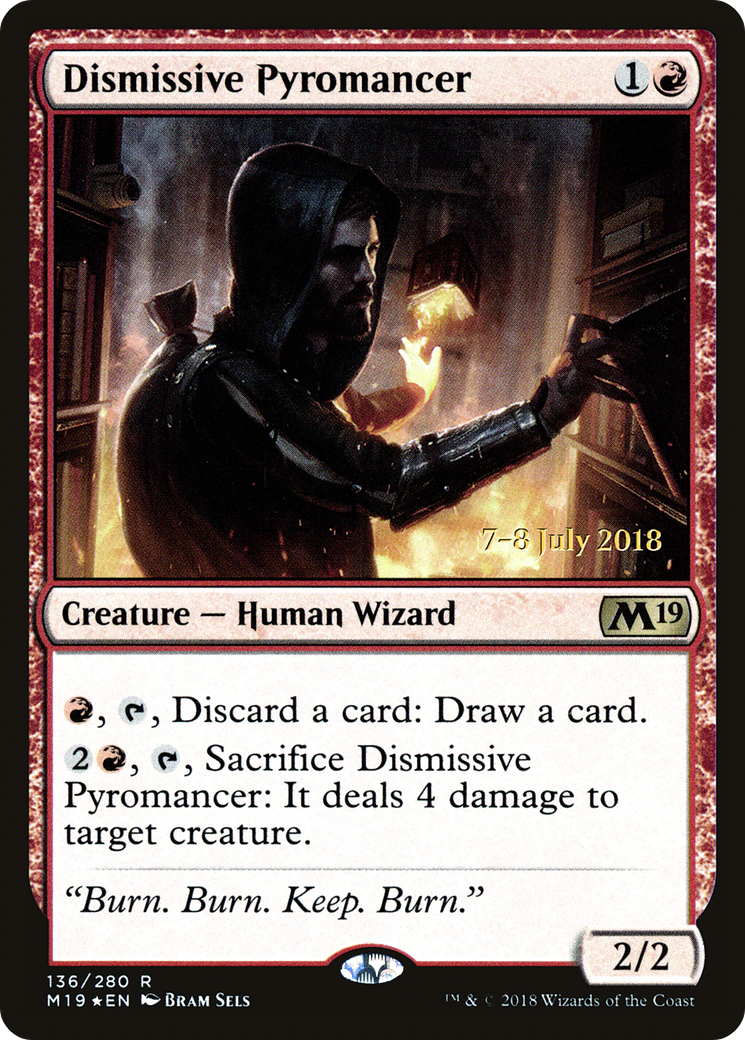 Image of Dismissive Pyromancer (PRE-136) - Core Set 2019 Promos Foil