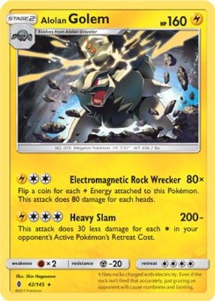 Image of Alolan Golem 042/145  - Holofoil Blister Exclusives - Promo