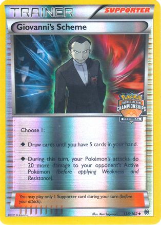 Image of Giovanni's Scheme (Regional Championships) 138/162  - Reverse Holofoil League & Championship Cards - Promo