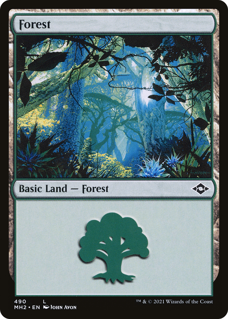 Image of Forest (490) (MH2-490) - Modern Horizons 2 Etched Foil