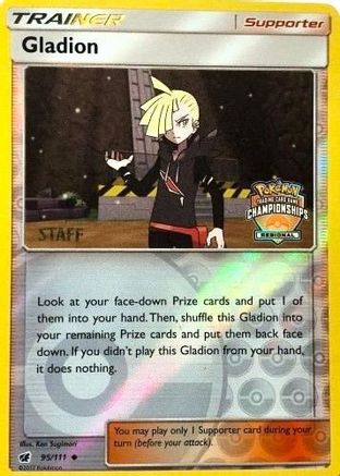 Image of Gladion 095/111  - Reverse Holofoil League & Championship Cards - Promo