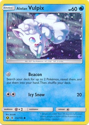 Image of Alolan Vulpix 21a/145  - Holofoil Alternate Art Promos - Promo