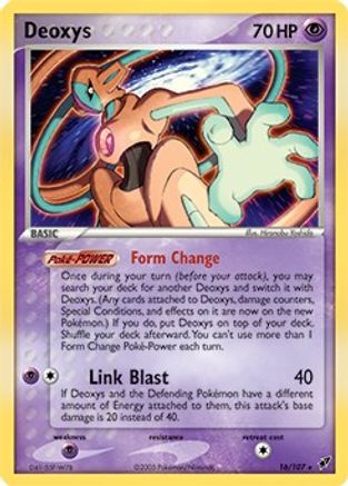 Image of Deoxys 016/107  - Holofoil Deck Exclusives - Holo Rare