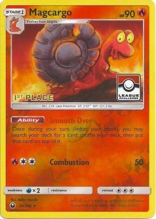 Image of Magcargo (League Challenge) [1st Place] 024/168  - Reverse Holofoil League & Championship Cards - Promo