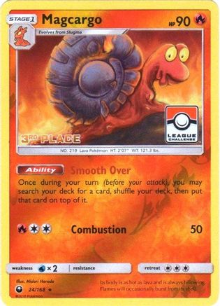 Image of Magcargo (Pokemon League) [3rd Place] 024/168  - Reverse Holofoil League & Championship Cards - Promo
