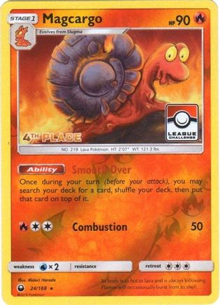 Image of Magcargo (League Challenge) [4th Place] 024/168  - Reverse Holofoil League & Championship Cards - Promo