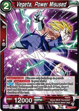 Image of Vegeta, Power Misused (TB2-006) - World Martial Arts Tournament