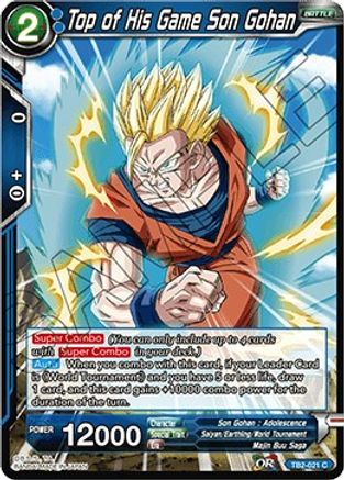 Image of Top of His Game Son Gohan (TB2-021) - World Martial Arts Tournament Foil