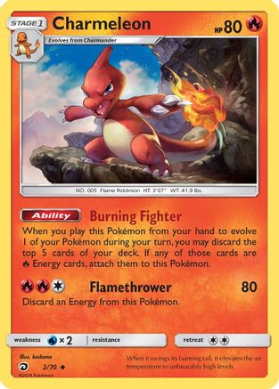 Image of Charmeleon 002/70  Dragon Majesty - Uncommon