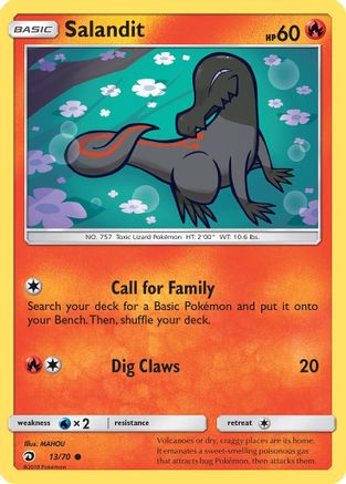 Image of Salandit 013/70  - Reverse Holofoil Dragon Majesty - Common