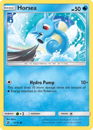 Image of Horsea (16) 016/70  - Reverse Holofoil Dragon Majesty - Common