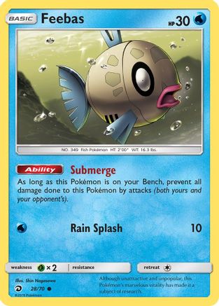 Image of Feebas 028/70  - Reverse Holofoil Dragon Majesty - Common