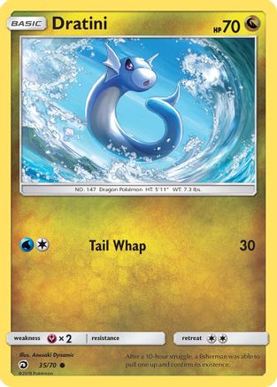 Image of Dratini (35) 035/70  - Reverse Holofoil Dragon Majesty - Common