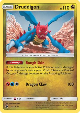 Image of Druddigon 045/70  - Reverse Holofoil Dragon Majesty - Uncommon