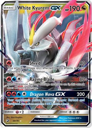 Image of White Kyurem GX 048/70  - Holofoil Dragon Majesty - Ultra Rare