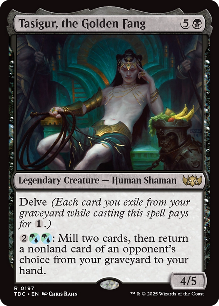 Image of Tasigur, the Golden Fang (TDC-197) - Commander: Tarkir: Dragonstorm