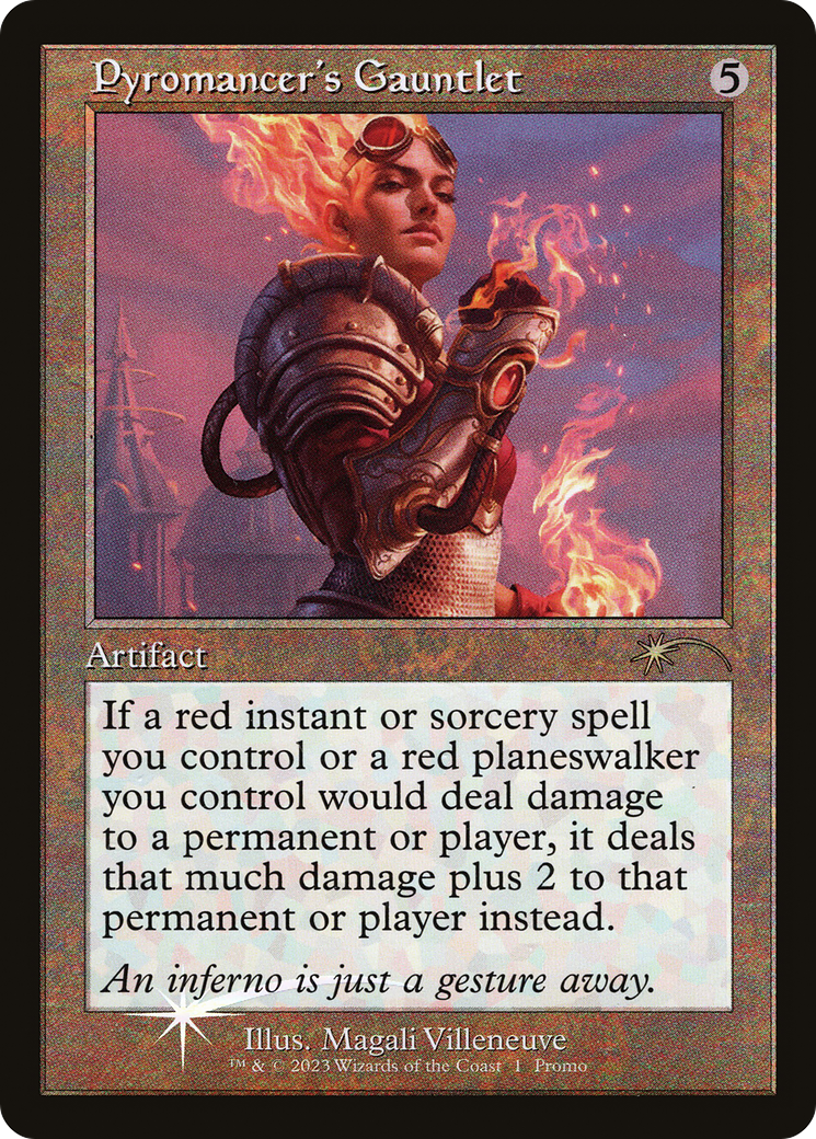 Image of Pyromancer's Gauntlet (Retro Frame) (MEDIA-2023-6) - Media and Collaboration Promos Foil