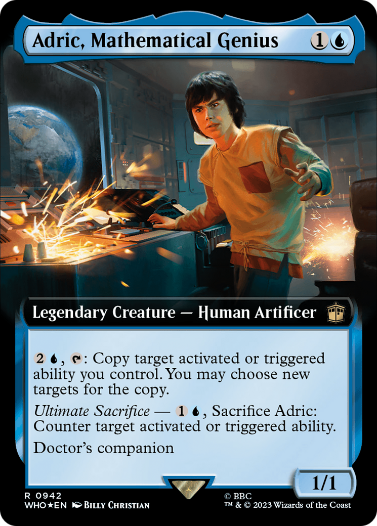 Image of Adric, Mathematical Genius (Extended Art) (Surge Foil) (WHO-942) - Doctor Who: (Extended Art) Foil